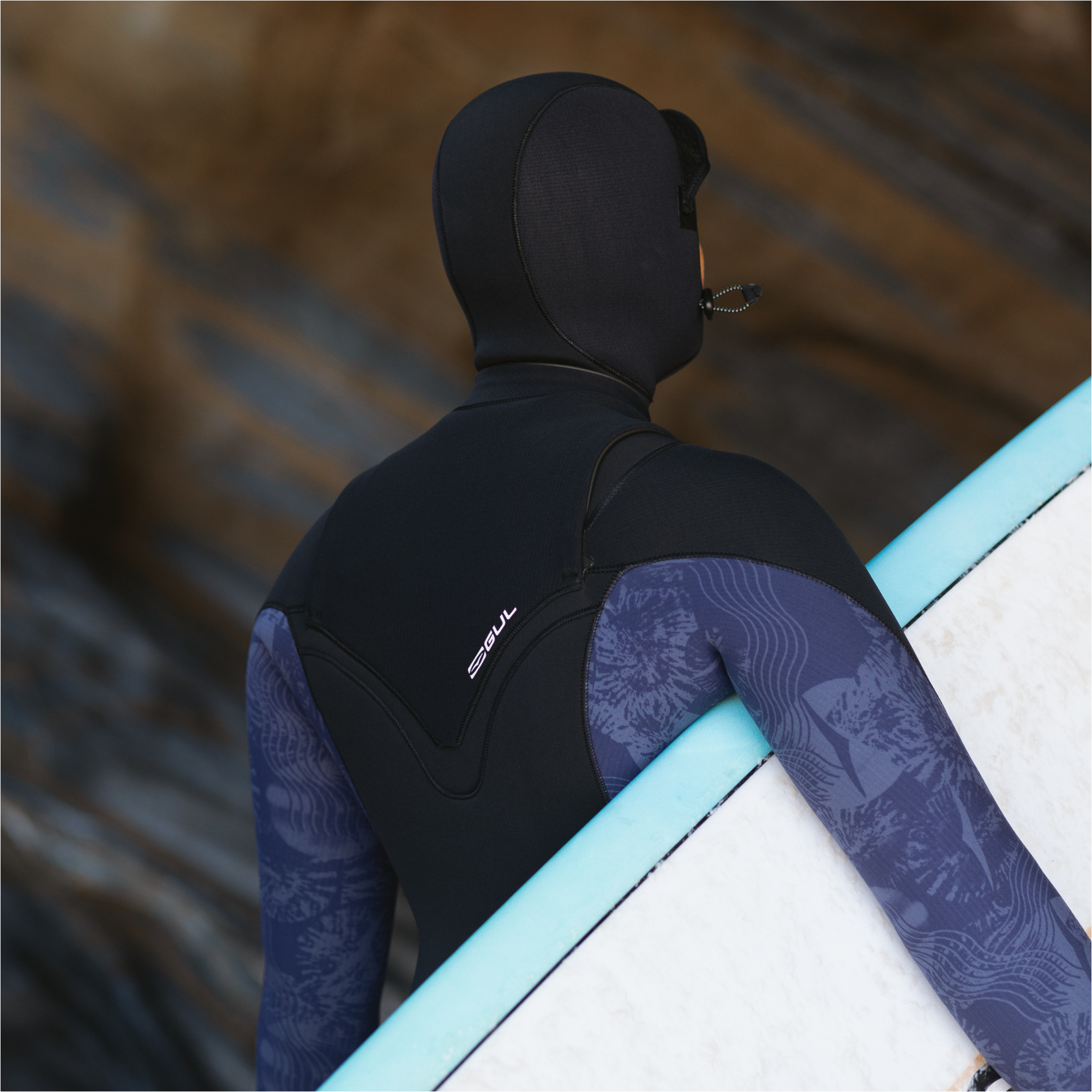 2025 Gul Womens Yulex Flexor 5/4mm Chest Zip Wetsuit FX1227-BKTB - Black / Tiebird